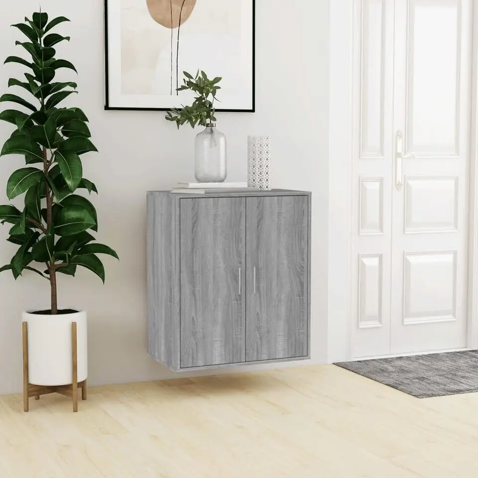 vidaXL - Schoenenrek - Grijs - Bewerkt hout - 60 x 35 x 70 cm
