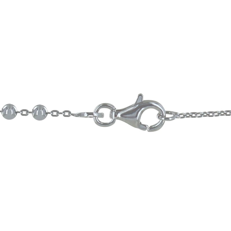 Collier Argent Rhodié et Billes
