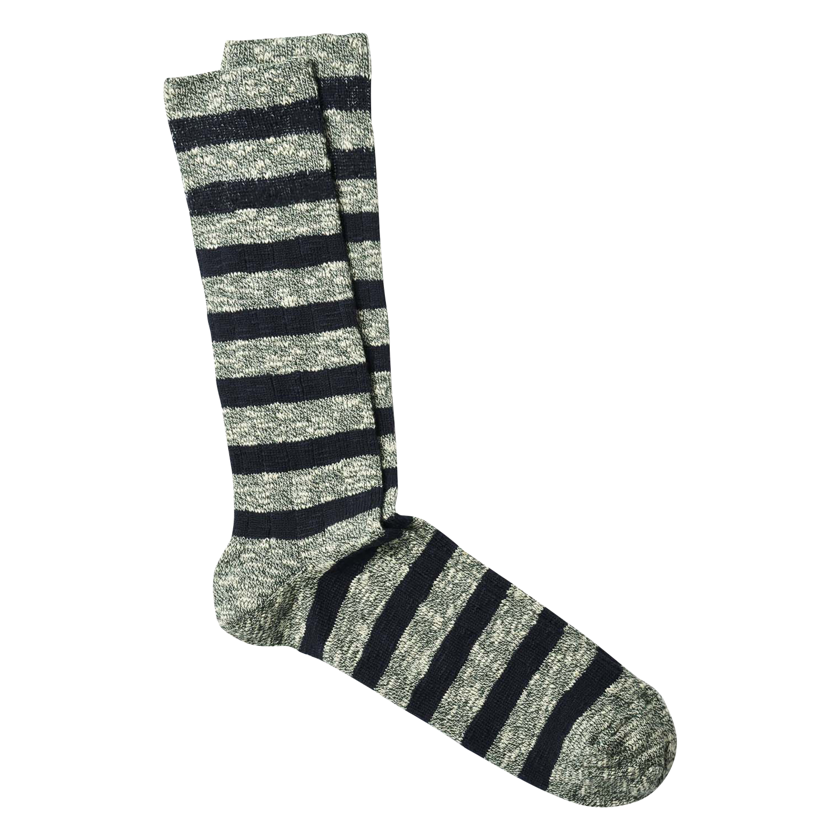 BENJI - Chaussettes en coton mélangé à rayures | Kaki