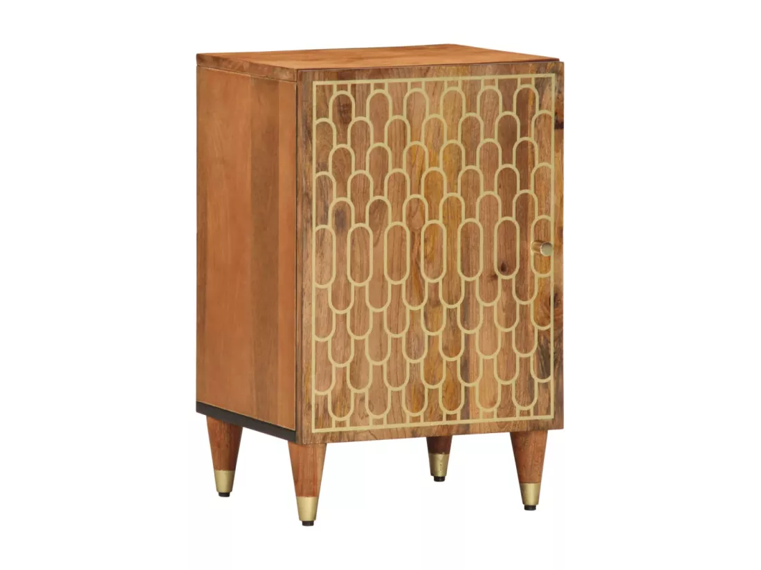 Armoire de salle de bain 38x33x58 cm bois massif de manguier