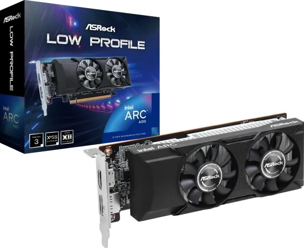 ASRock Intel Arc A310 4GB - Grafikkort - Arc A310 - 4 GB GDDR6 - PCIe 4.0 x16 lavprofil - HDMI, DisplayPort