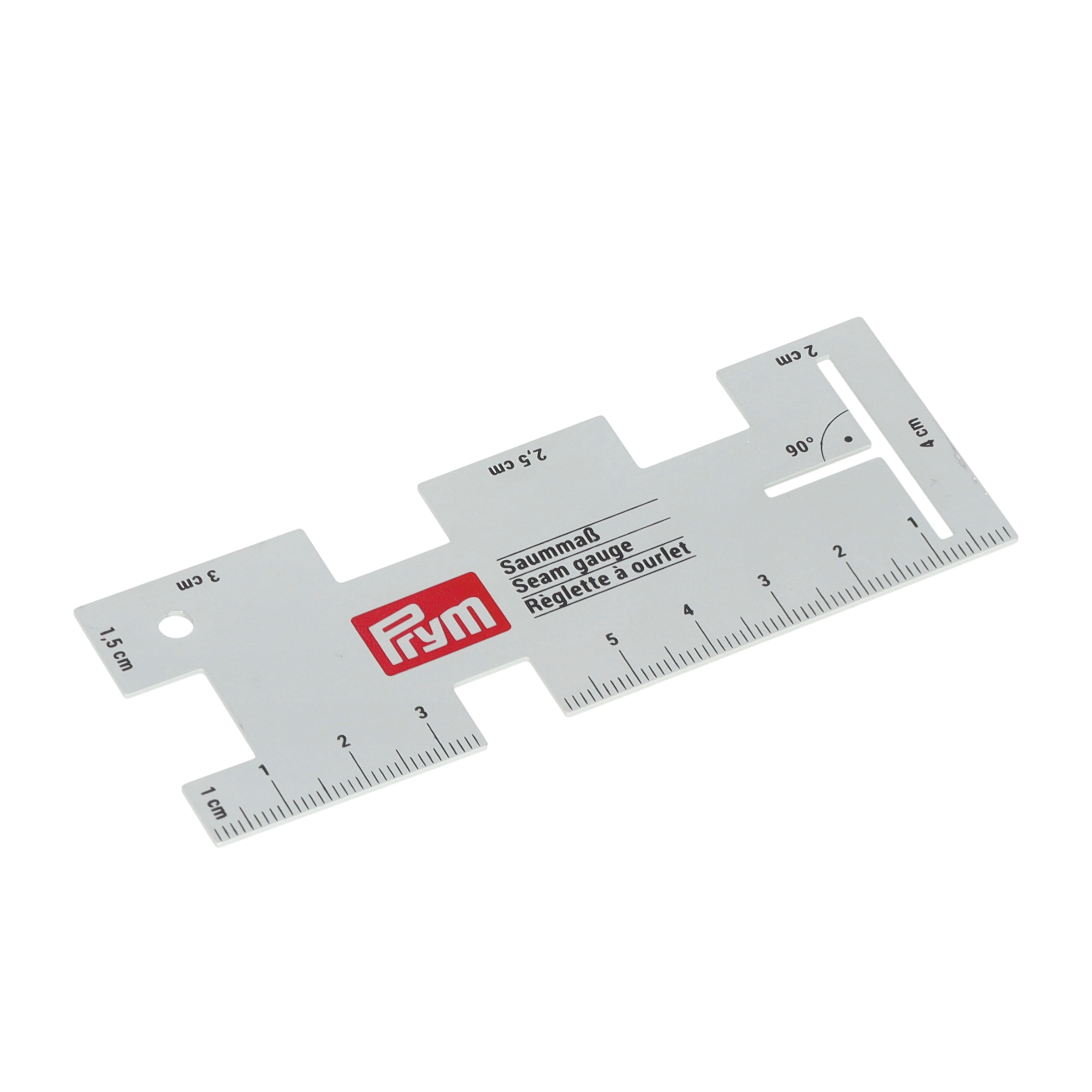 (10cm) Metall Saummass Schneider Lineal Mercerie Zubehör Stoff Anzeichenhilfe (610736) - Silber