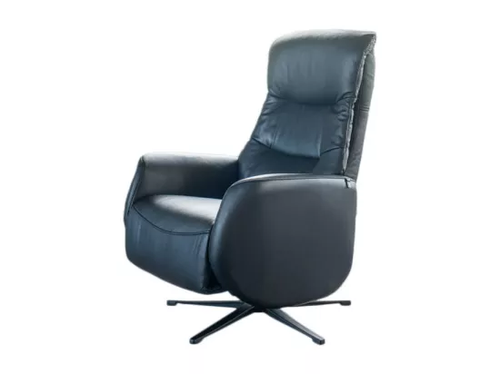 Fauteuil - Noir cuir - SARI