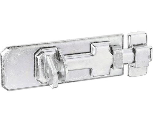 Veiligheidsgrendelslot met vlakke handgreep en beugel, 140 x 55 mm, verzinkt, diklaag gepassiveerd