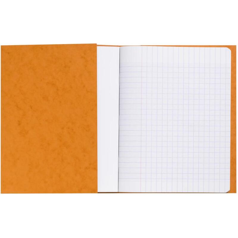 Protège cahier carte lustrée 225g - 17x22 cm - Orange