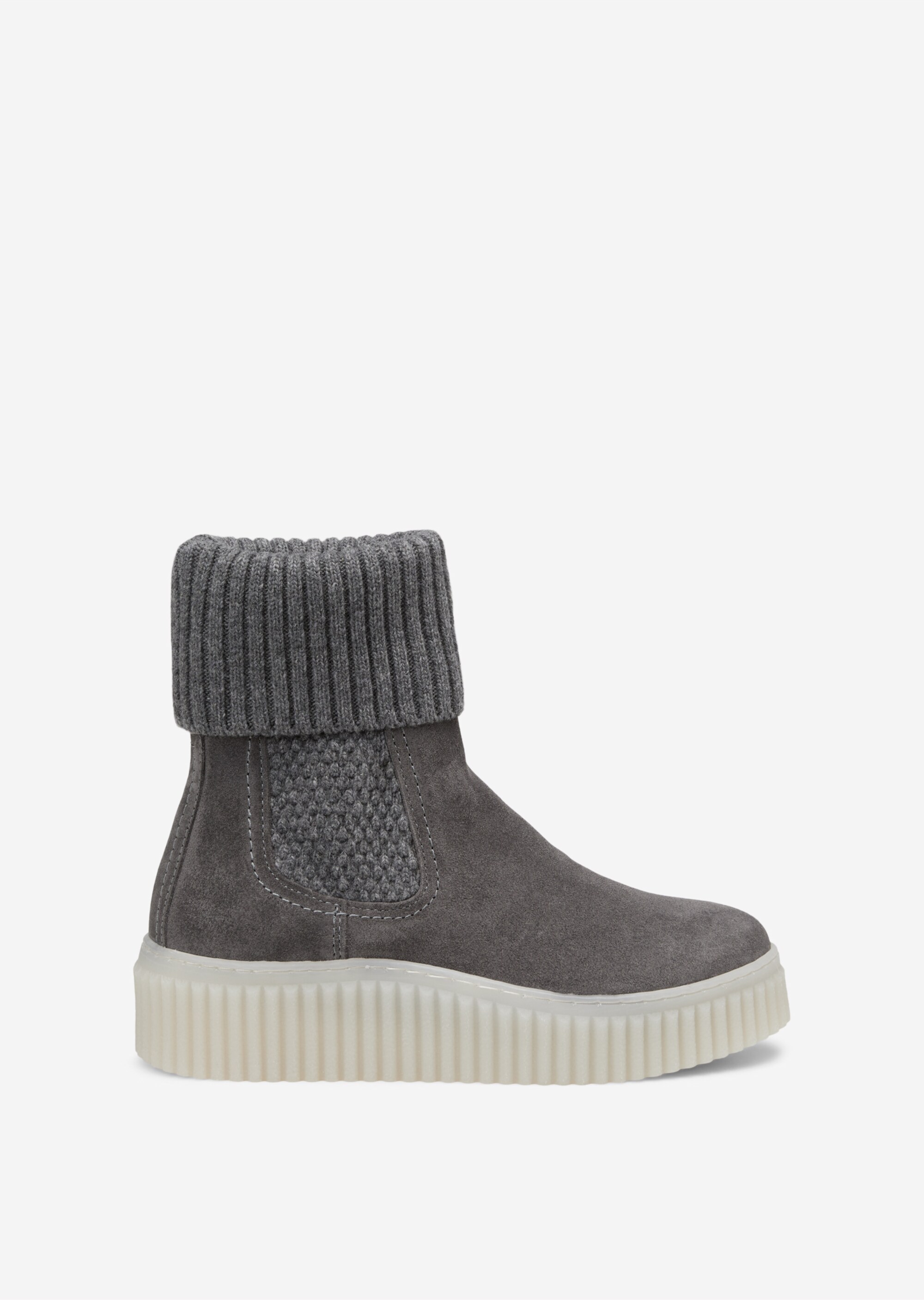 Chelsea-Boot mit Strickumschlag