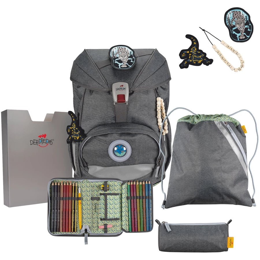 DerDieDas ErgoFlex Exklusiv ECO - Schulranzen Set 5tlg. 800g My World