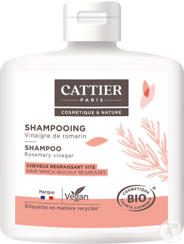 Cattier Shampoing Vinaigre De Romarin Cheveux Gras Flacon 250ml