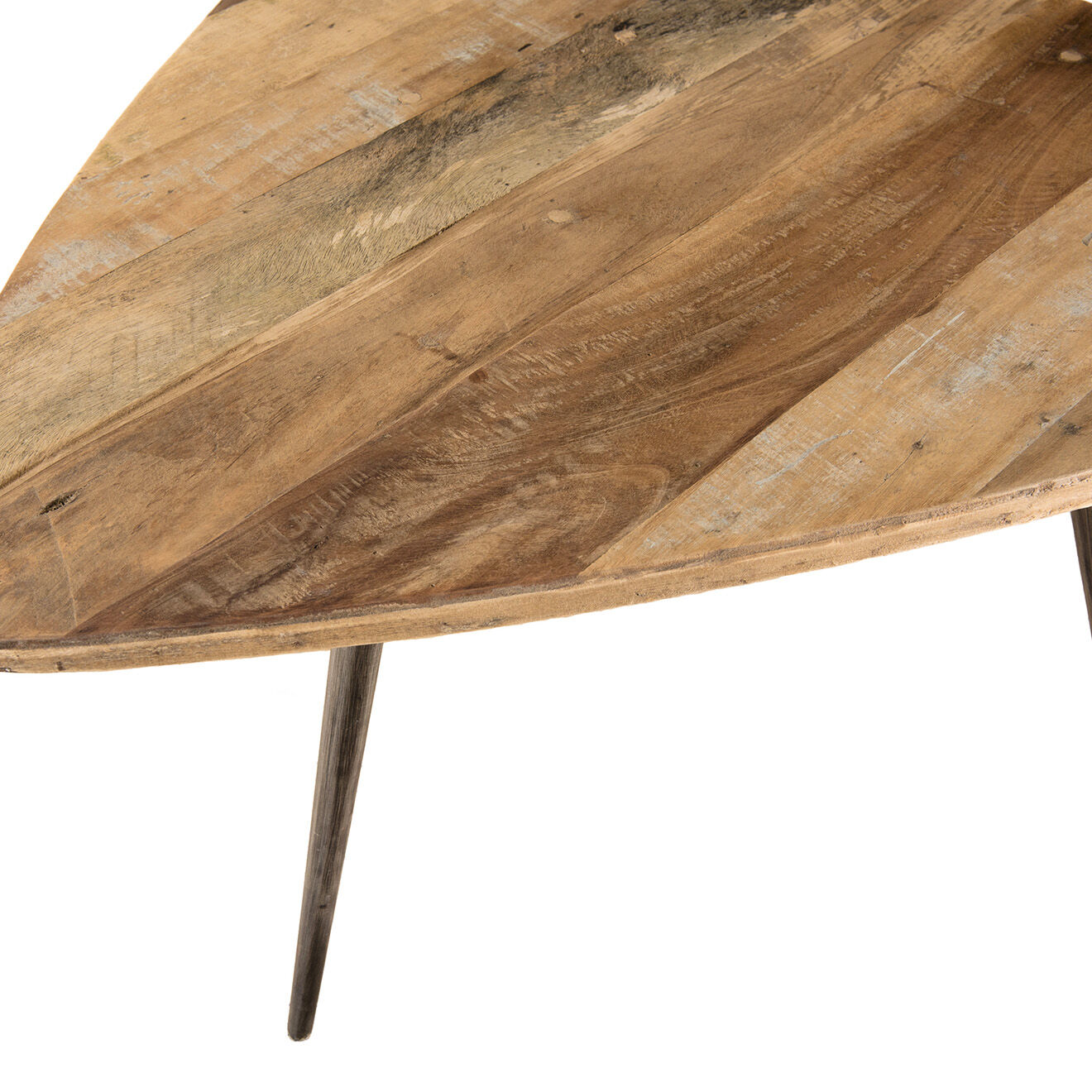 Macabane Table basse ovoide Sixtine teck - 75.5x70x40 cm
