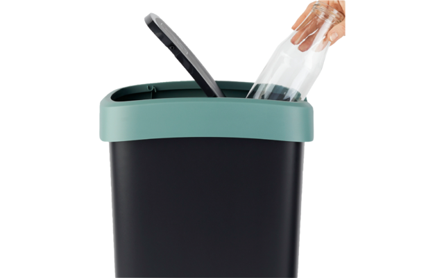 Rotho Twist Abfalleimer mit Schwing- und Klappdeckel