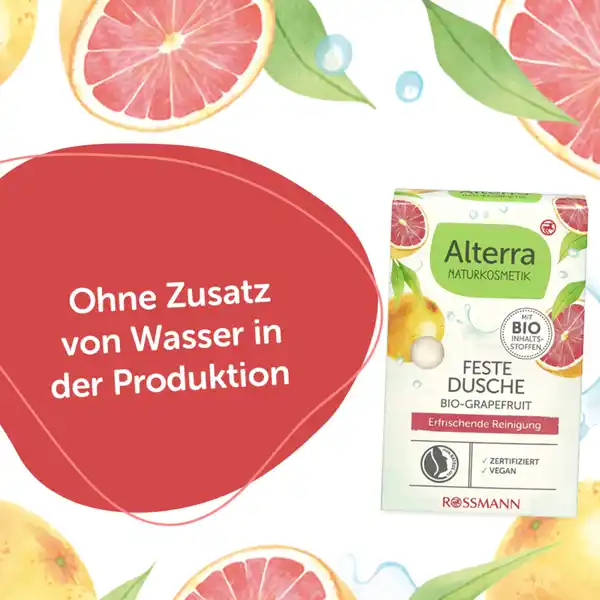 Feste Dusche Bio-Grapefruit & Bio-Mandelöl