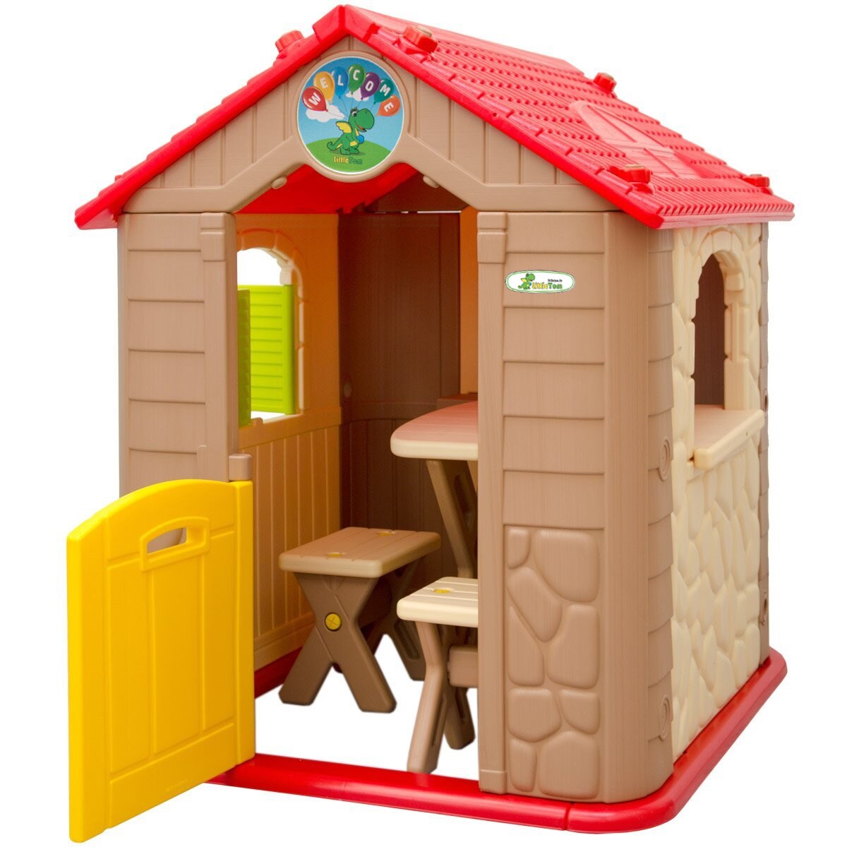 Kinder Spielhaus ab 1 - Garten Kinderhaus mit Tisch - Indoor Kinderspielhaus