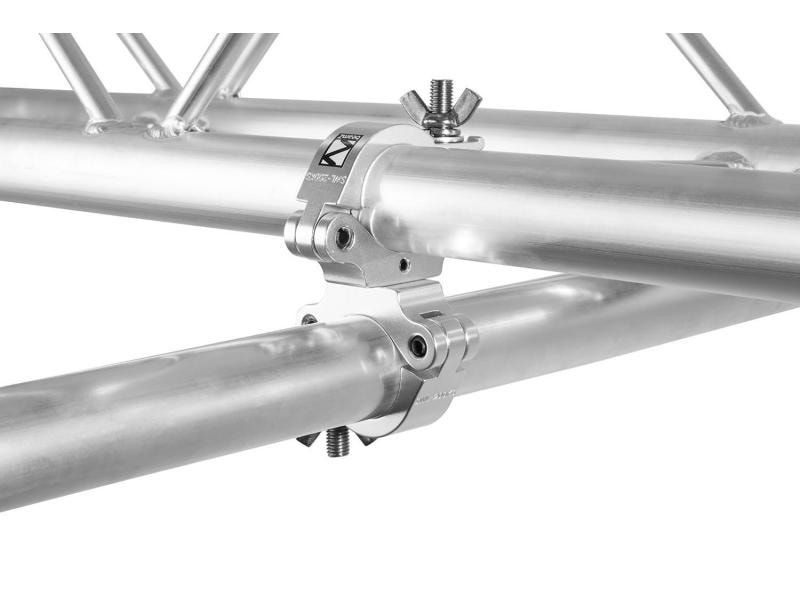 BeamZ Clamp BC50-200D 48-51 mm Silber Aluminium-Klemme mit Schwenkkupplung