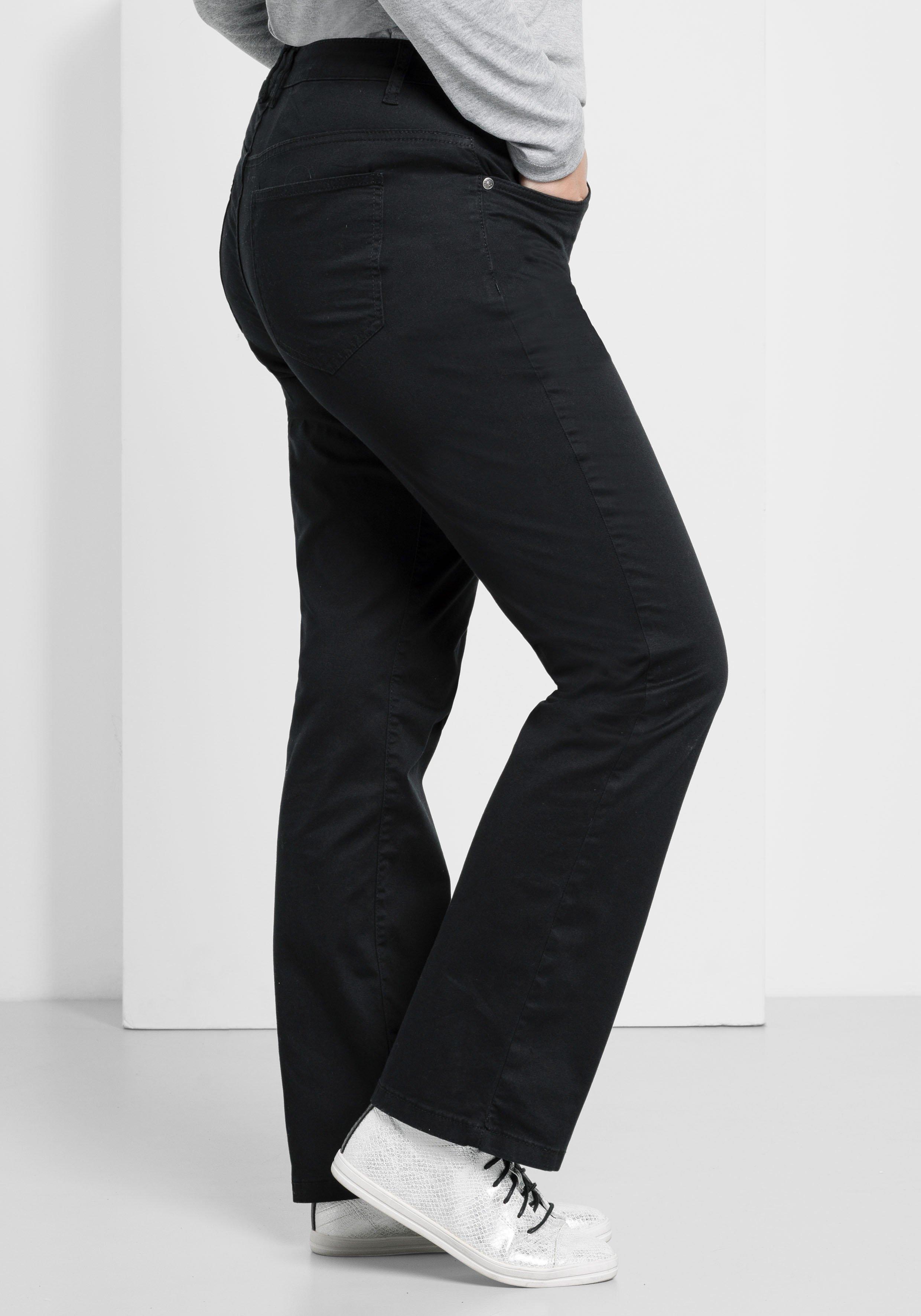 Gerade Hose aus Baumwoll-Twill
