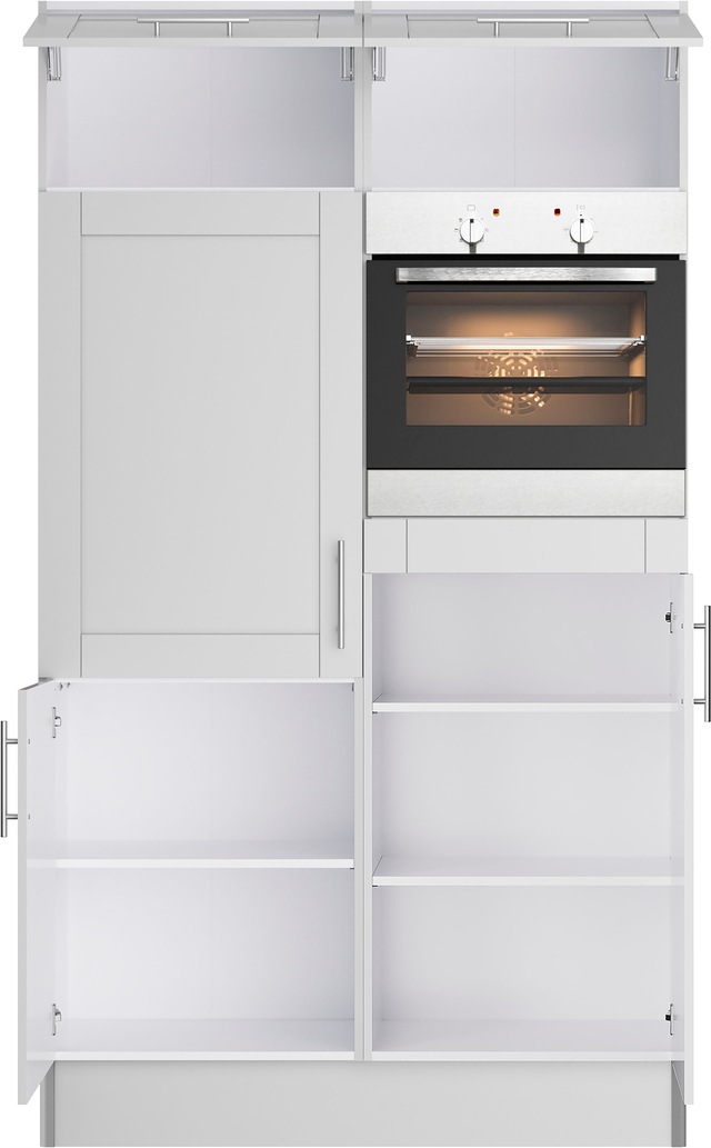 KOCHSTATION Küche »KS-Ahus, Back-/Kühlmodul« Breite 120 cm, wahlw. mit E-Geräten, Soft Close Funktion, MDF Fronten