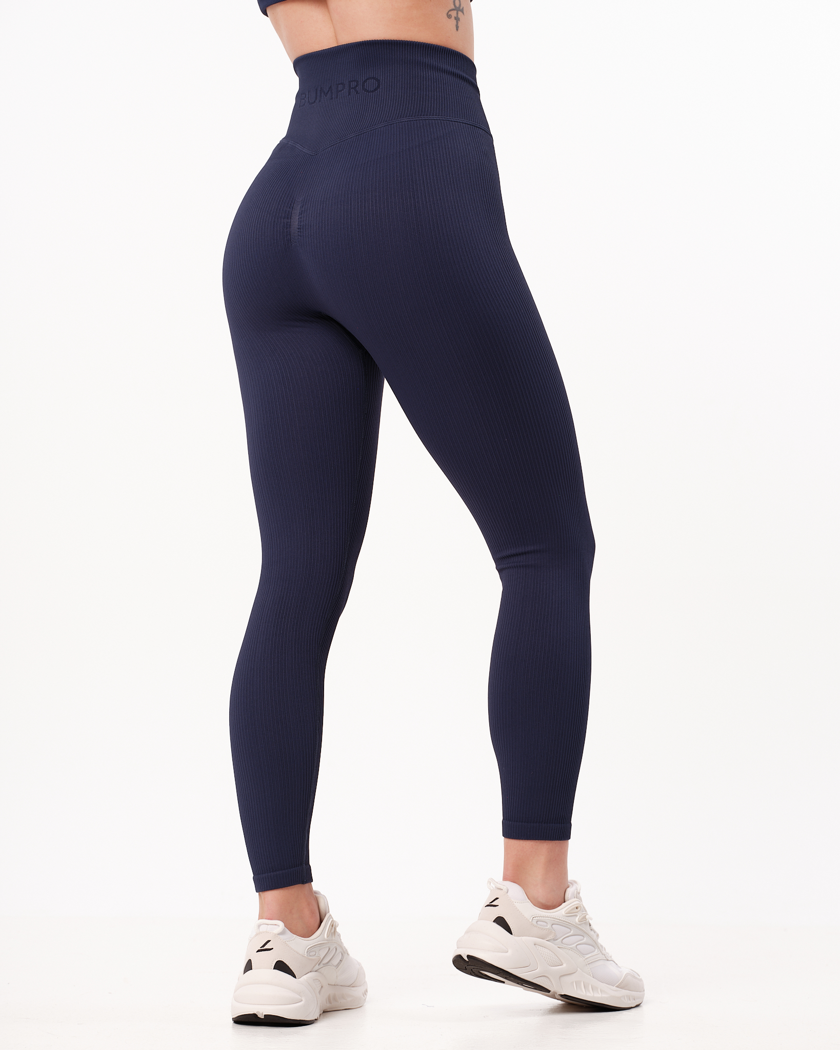 Bumpro Perfect Rib Scrunchie Tights Blue Navy