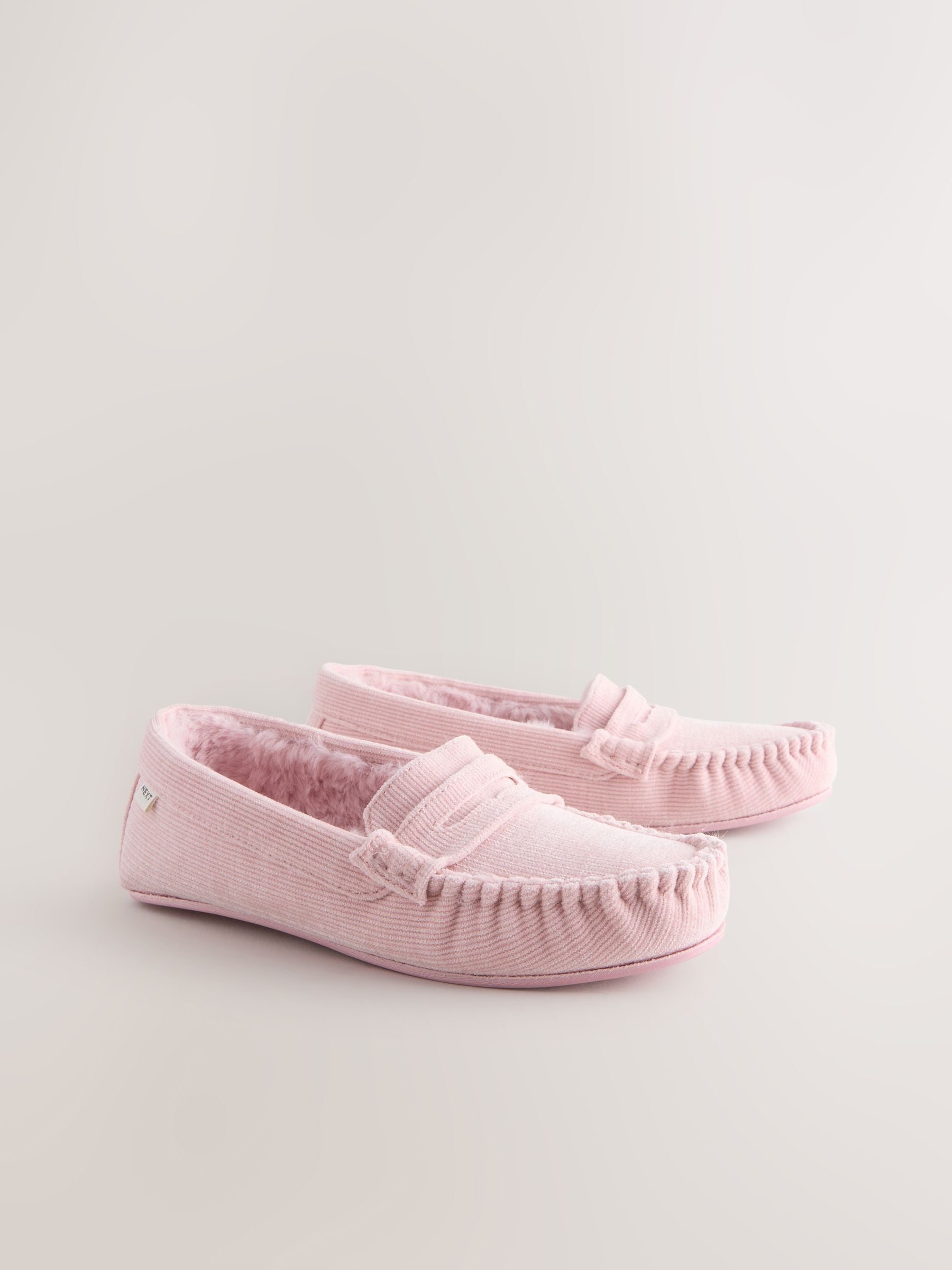 Roze - Corduroy moccasinpantoffels