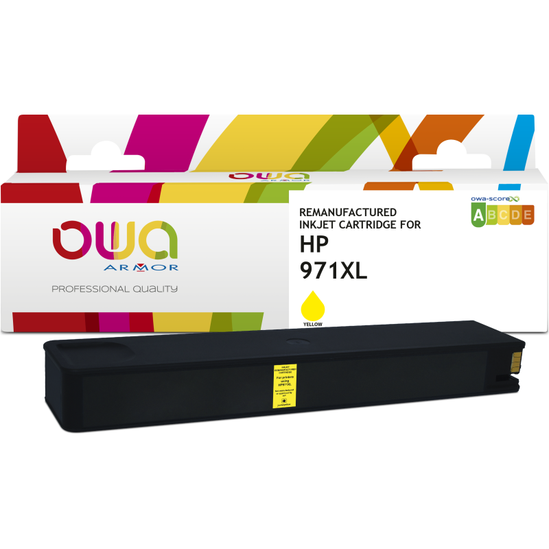 Cartouche d'encre remanufacturée OWA - haute capacité - Jaune - pour HP 971XL Y