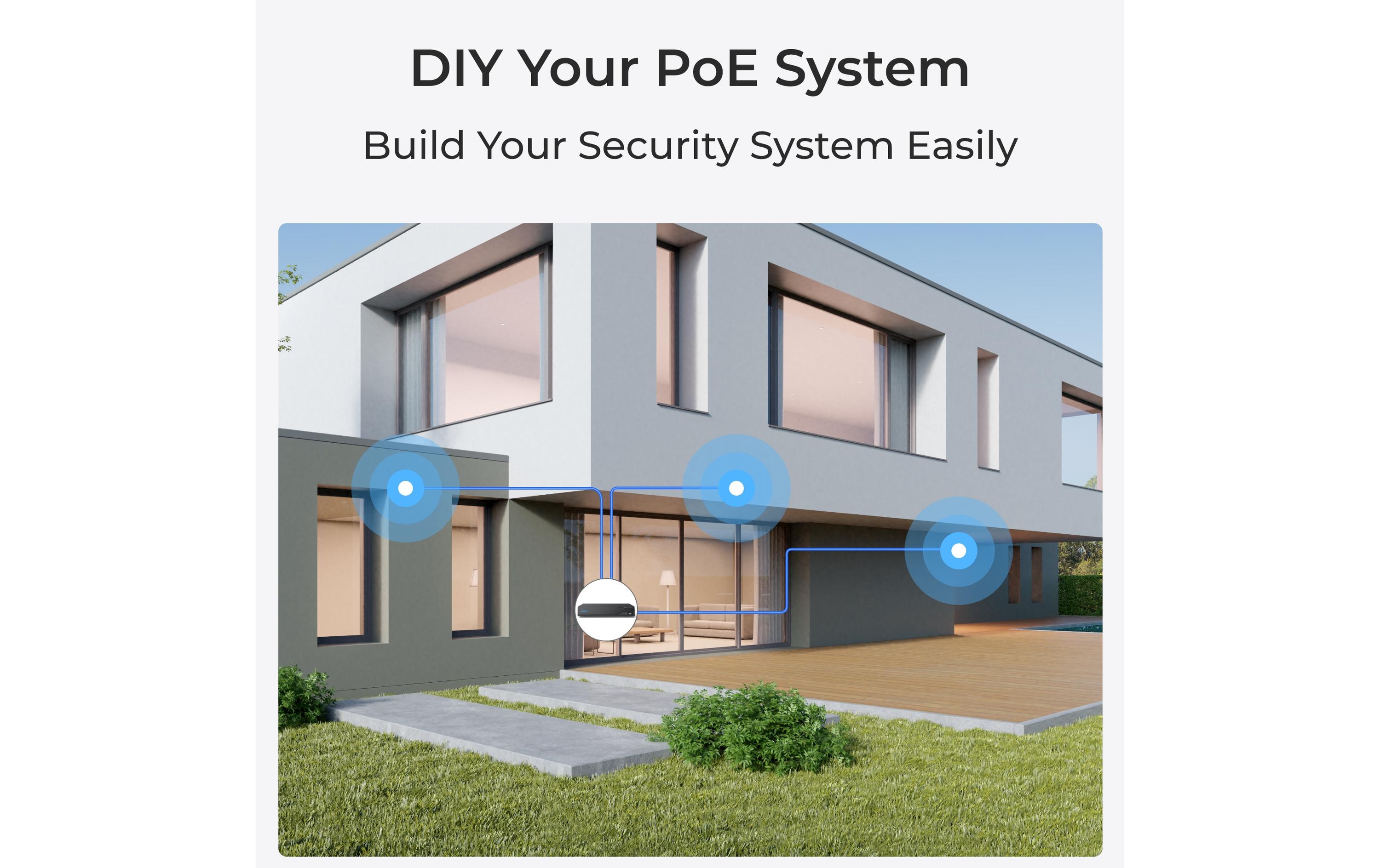 Netzwerkkamera ColorX P320X 2K<br>ColorX smarte 2K 4MP PoE IP Kamera mit echter Vollfarb-Nachtsicht