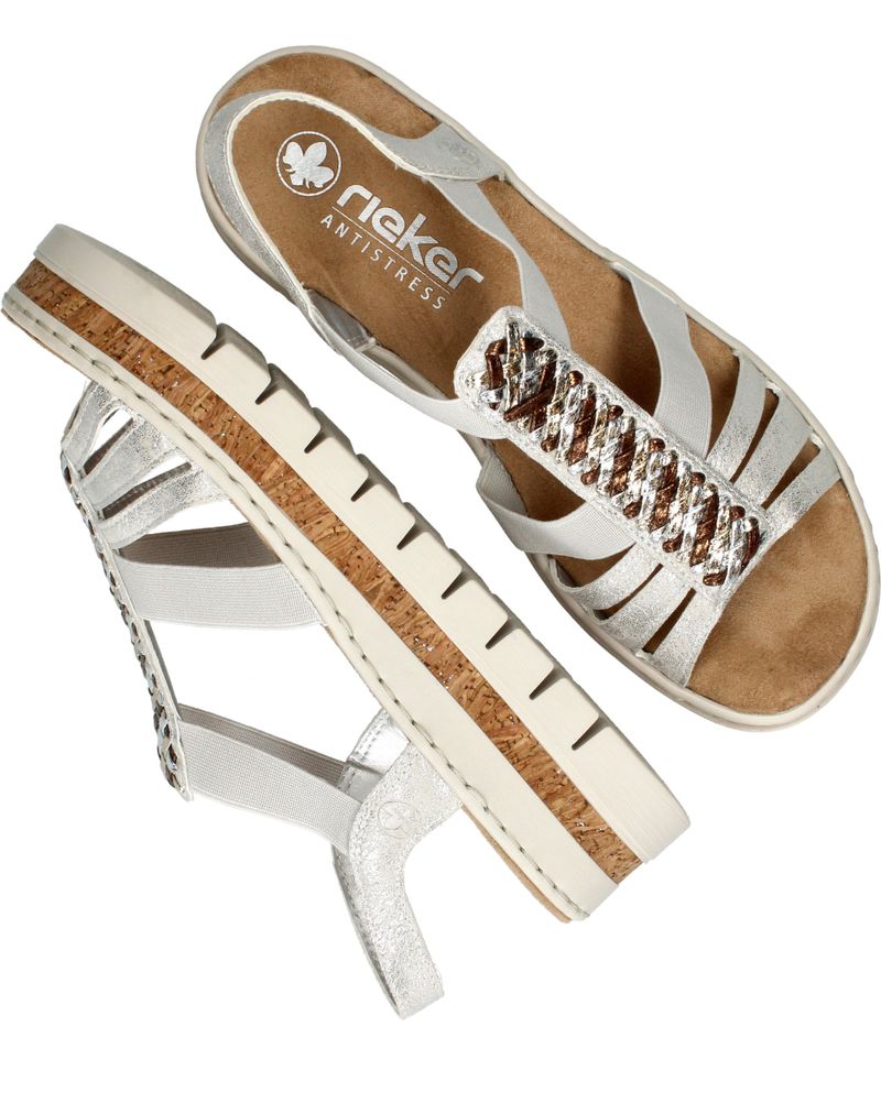 Rieker Sandalen Zilver Dames