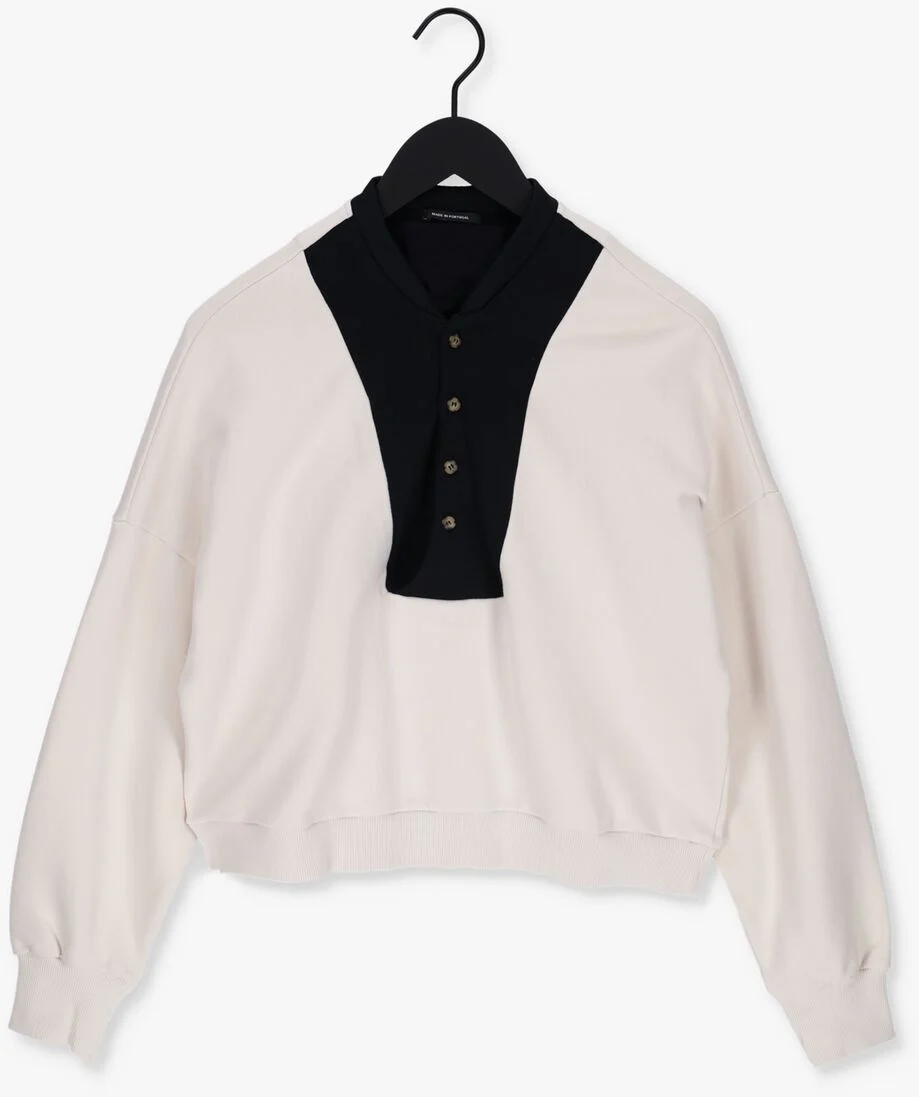10DAYS beige 10days trui buttoned bib sweater