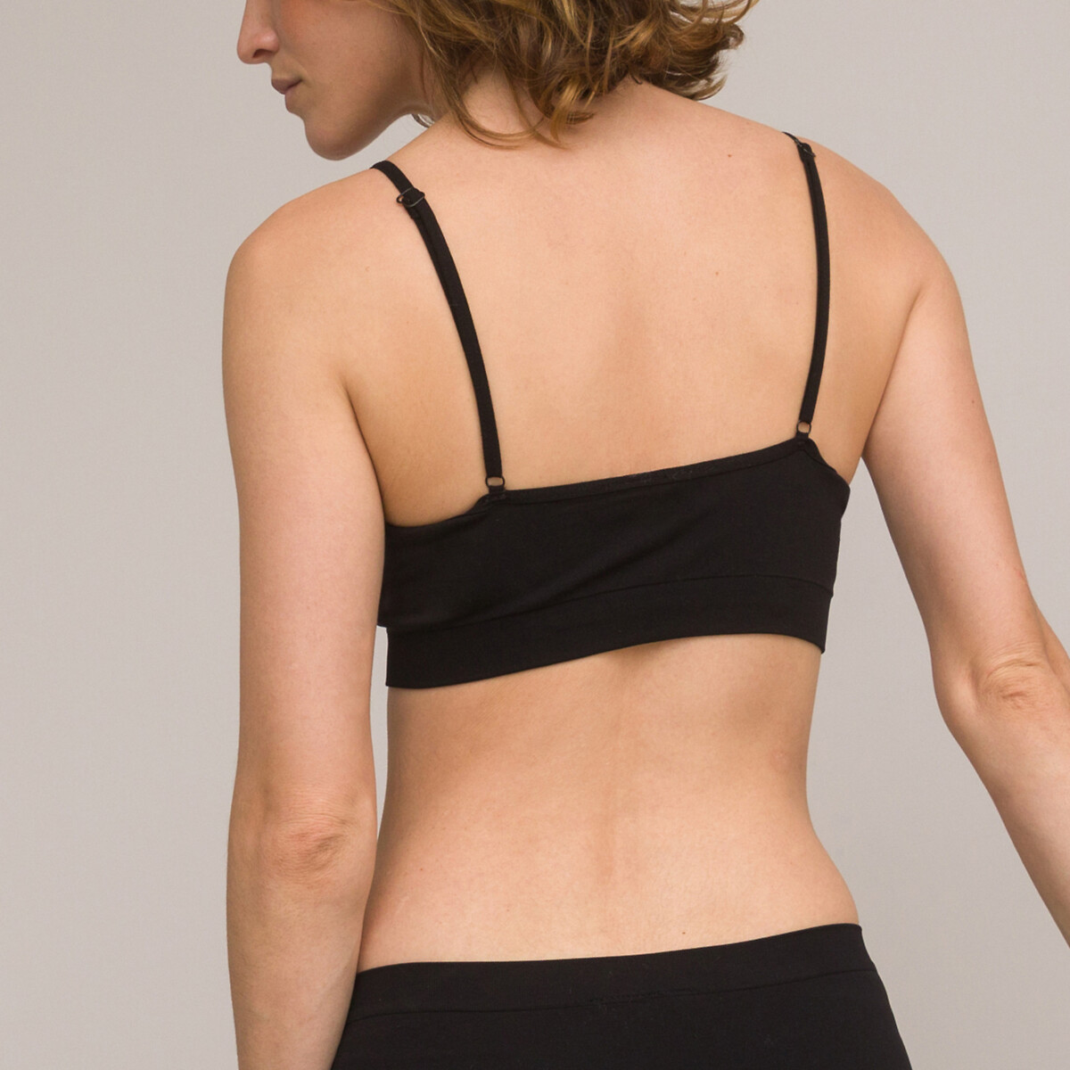 COLEÇÕES LA REDOUTE<br>Bustier com alças finas, sem costura, cor Milky