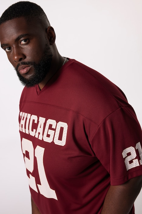 STHUGE T-Shirt, Halbarm, oversized, Mesh, Football-Print, bis 8 XL