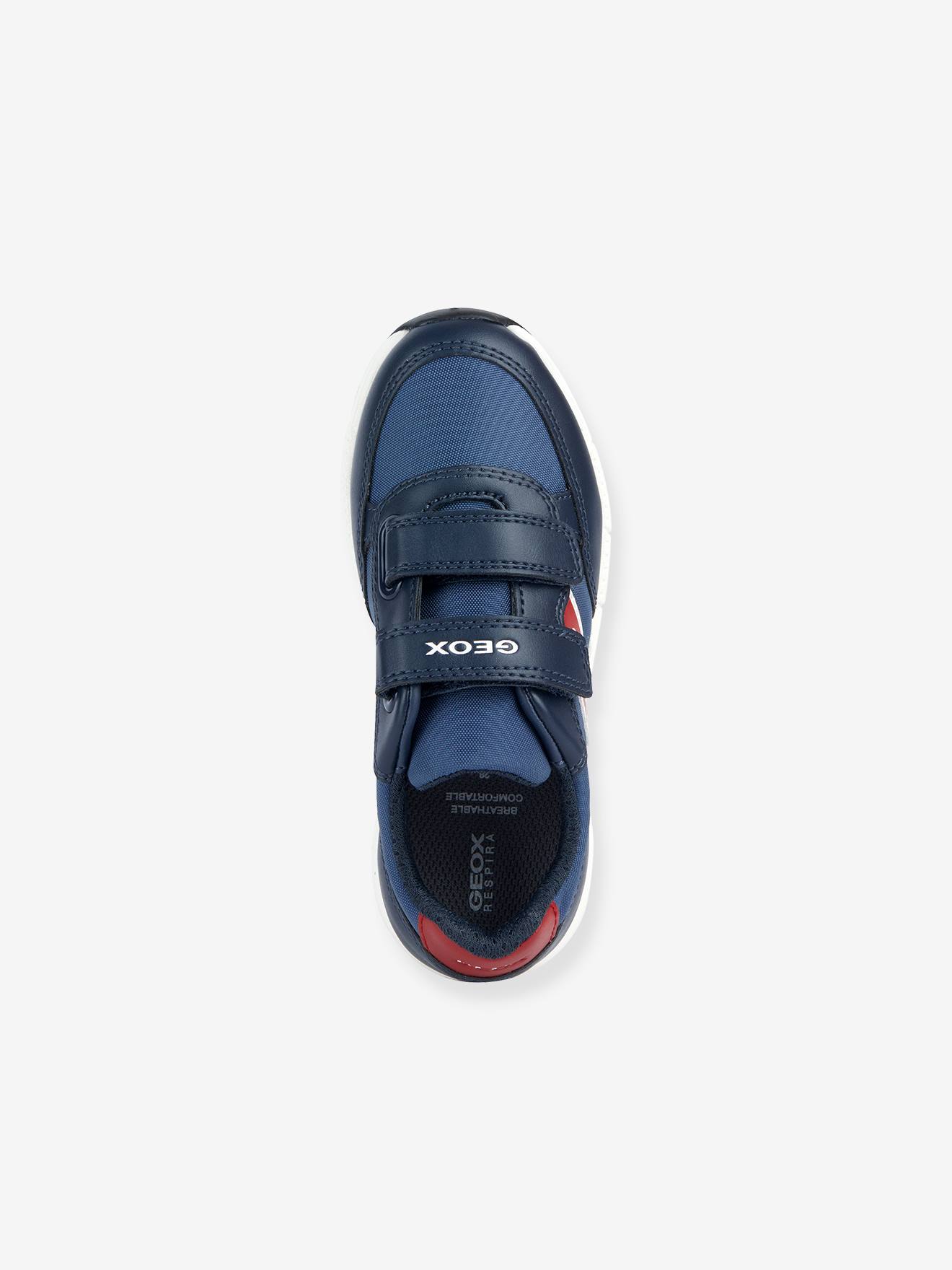 Tênis esportivo infantil Geox® J Alben azul com fecho de velcro
