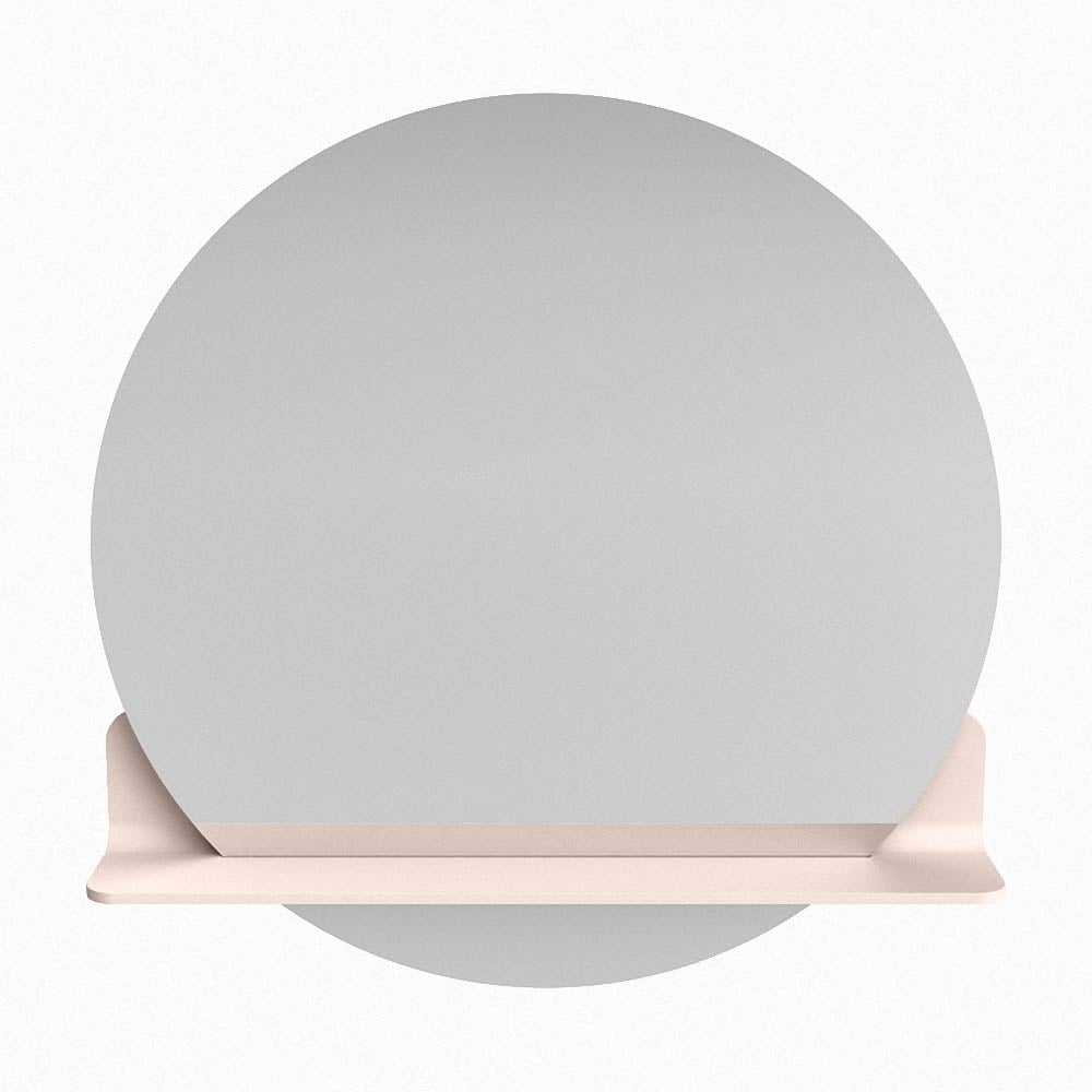 Mondiaz Spot spiegel rond Ø70cm met planchet rosee