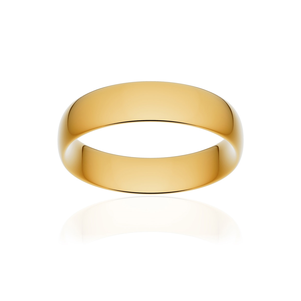 Alliance or 750 jaune poli demi-jonc confort 5,5mm