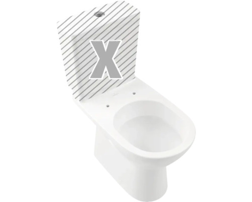 Villeroy & Boch WC voor WC-combinatie O.novo diepspoeltoilet met rand, glanzend wit, zonder toiletzitting en spoelbak 56610101