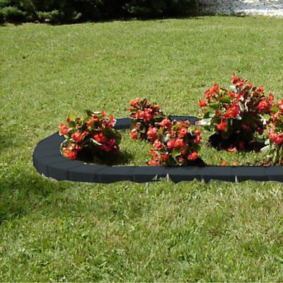Bordure pavé courbé béton noir 50 x 11,5 cm