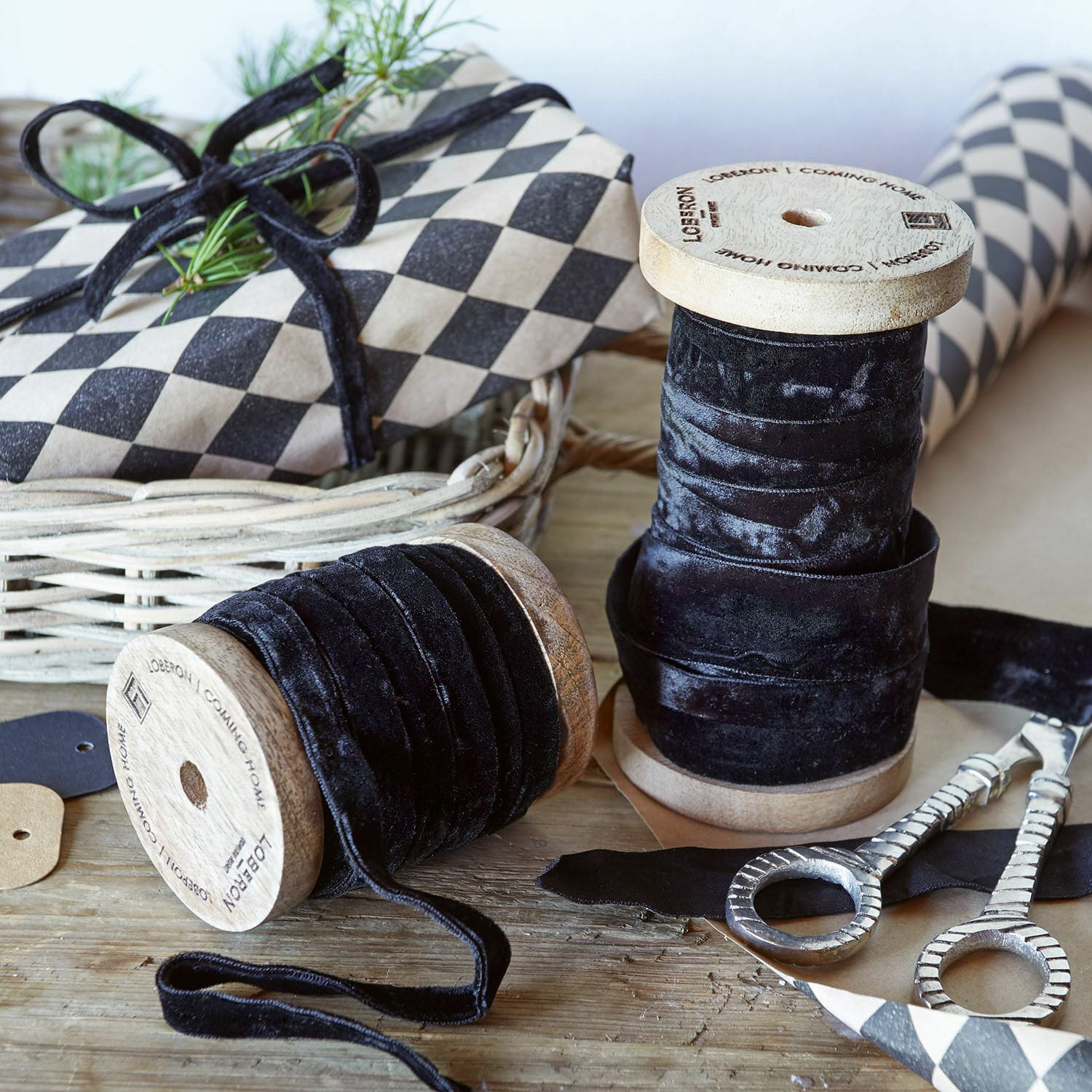 Samtband 2er Set Liandis schwarz