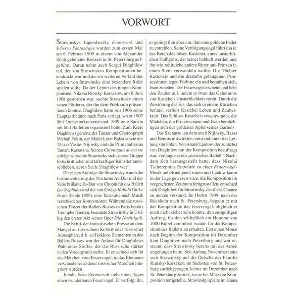 Edition Eulenburg Strawinsky Der Feuervogel