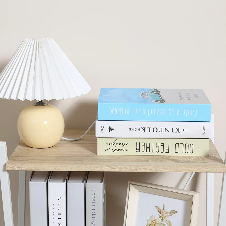 HOMCOM Bücherregal mit X-Form Gestell bunt