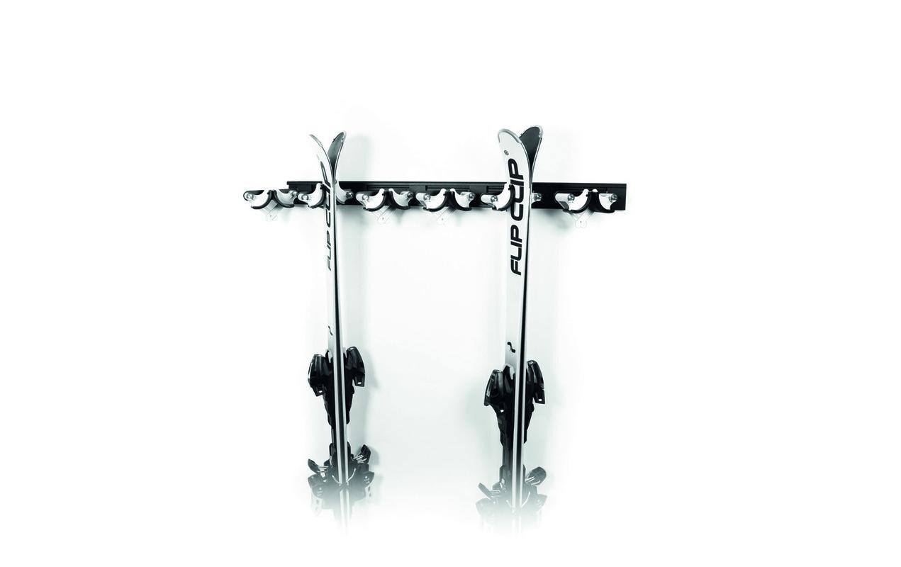 Gerätehalter-Set Flip Clip Flex6<br>Pulverbeschichtete Aluminium-Systemschiene mit weisem Halter