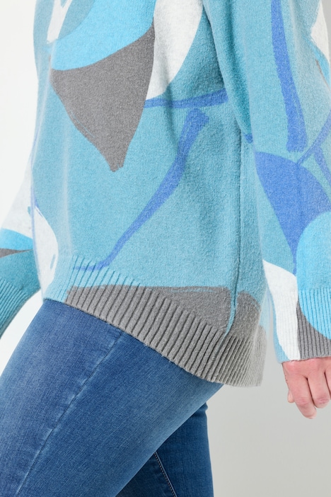 Strickpullover, Langarm, Rundhals,