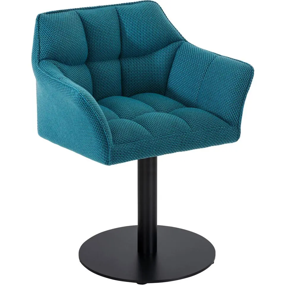 CLP Lounger Damaso zwart Frame - Stof - turkis