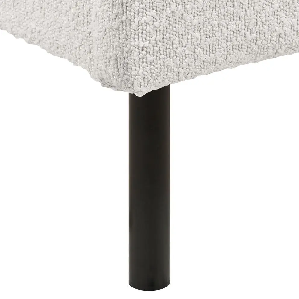MARGUT - Bed - Wit - 160 x 200 cm - Bouclé