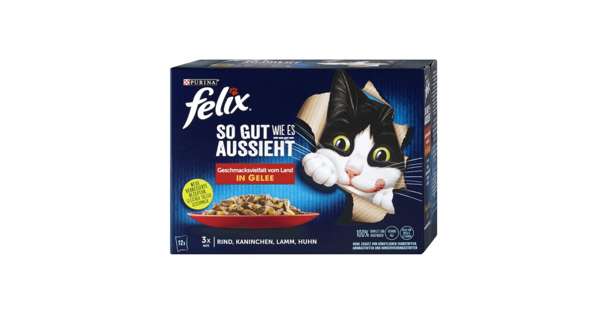 PURINA Felix Fleischauswahl in Gelee 12x 85 gr
