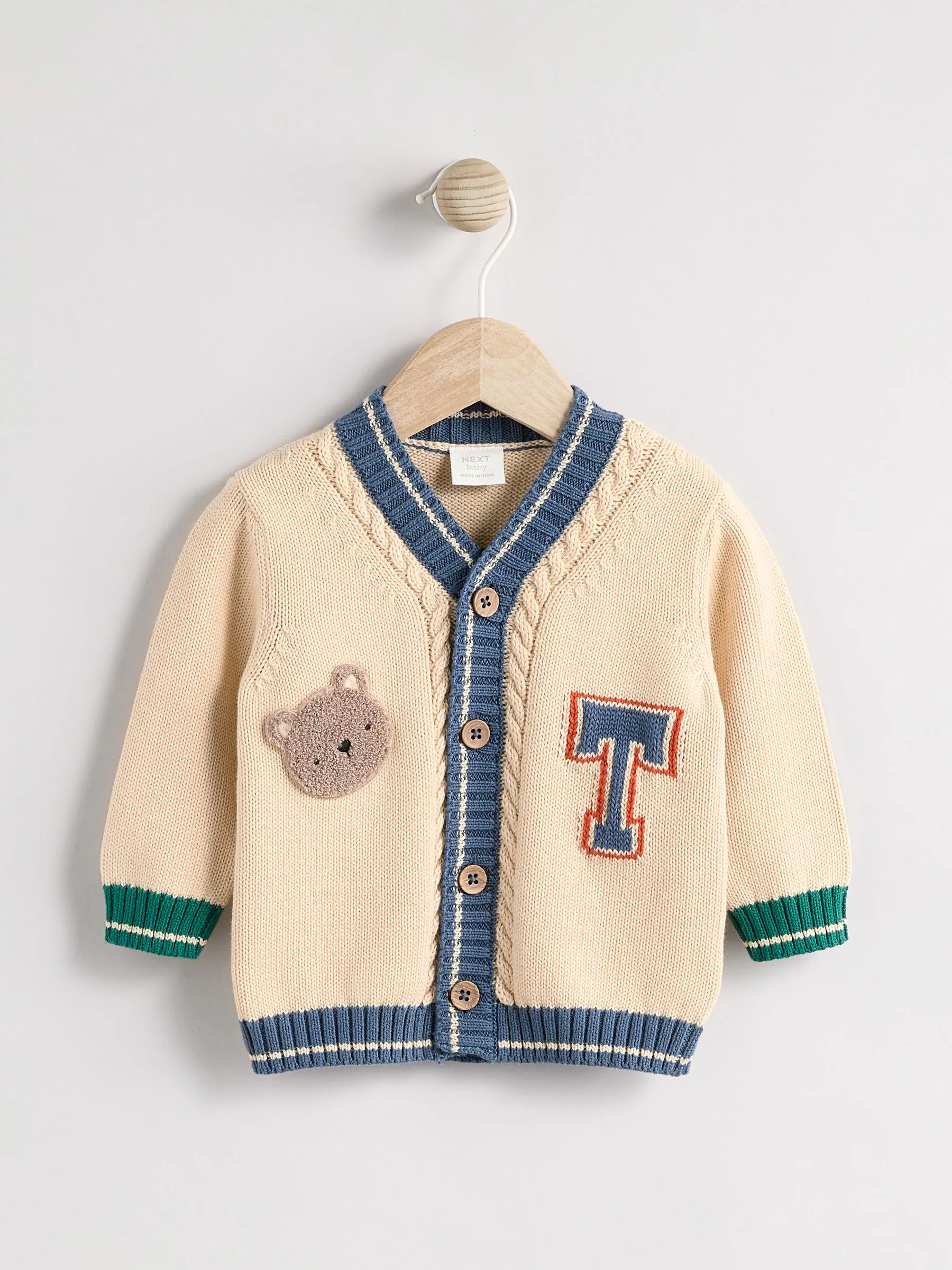 Varsity-stijl met beren - 100% katoenen vest (0mnd -2jr)