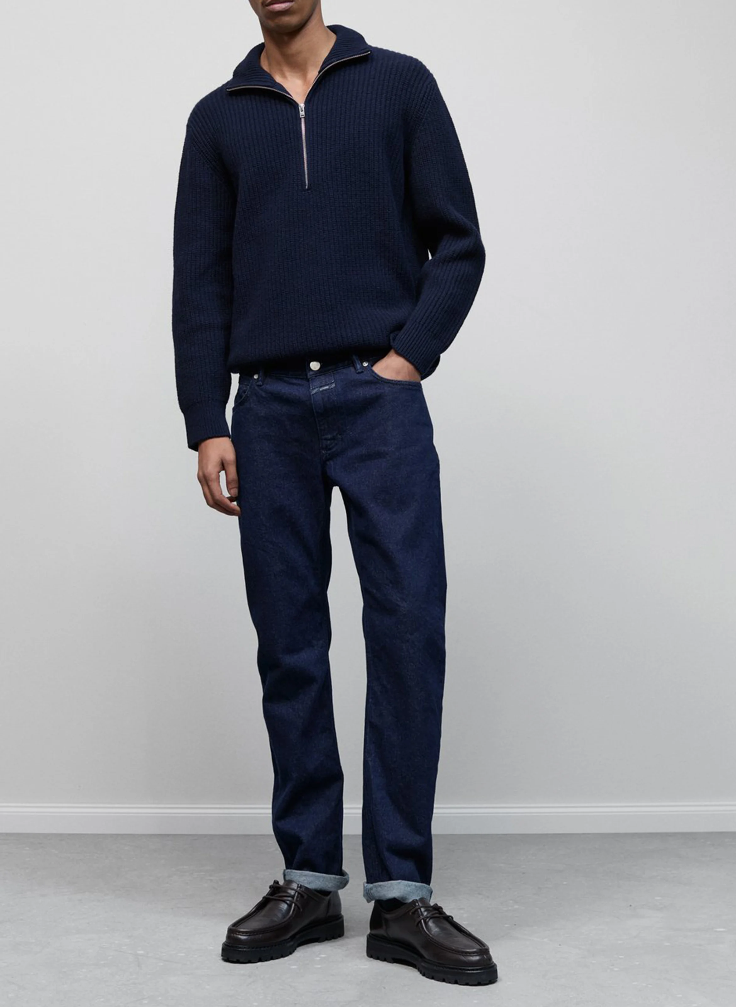 UNITY - Jeans slim taille normale en coton stretch | Bleu