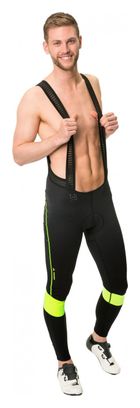 Collant Long Vaude Kuro Warm Bib Tights Noir Jaune
