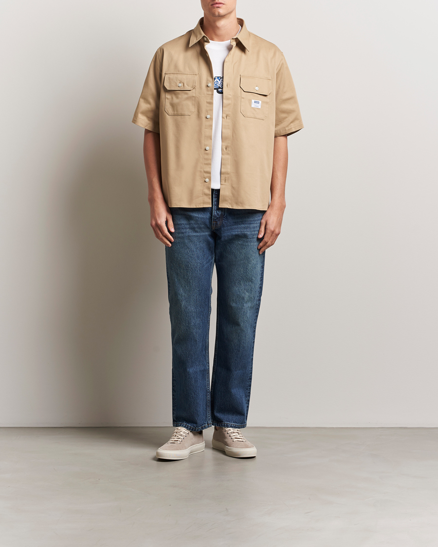 HUGO Ekyno Short Sleeve Shirt Medium Beige