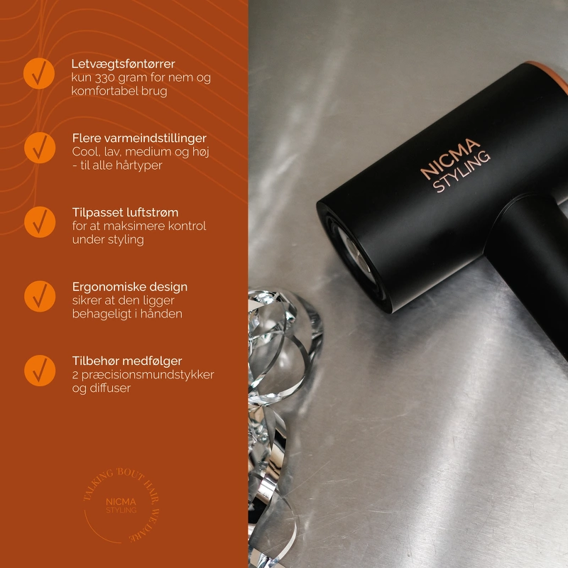 NICMA Styling Wide Lightweight Hair Dryer