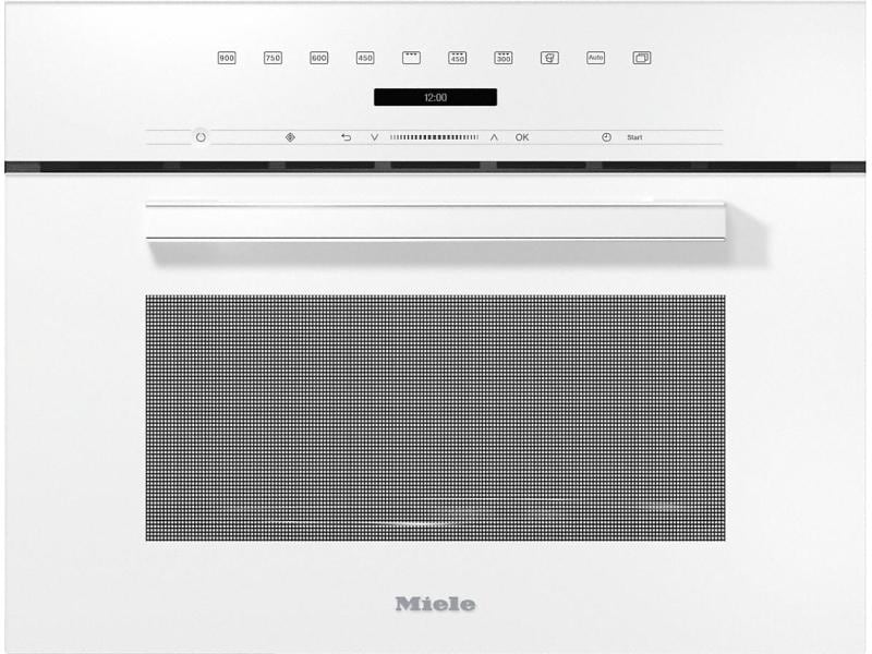 Miele Einbaumikrowelle M 7244 TC Weiss Einbau-Mikrowellengerät mit obenliegender Bedienung