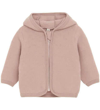 Huttelihut Cardigan - Wollfleece - Mahogany Rose m. Ohren