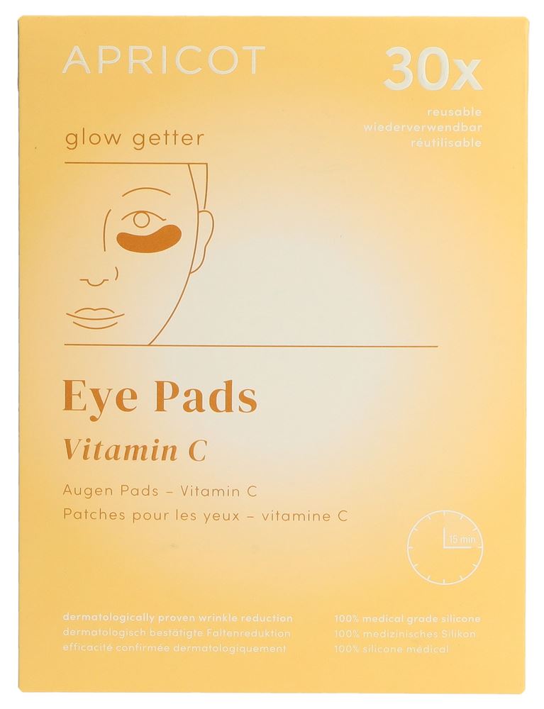 Apricot Augen Pad<br>2 Stück, wiederverwendbar Vitamin C glow better