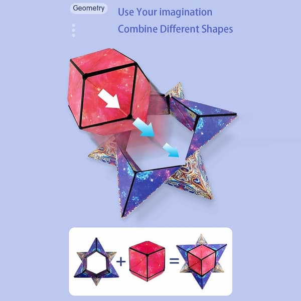 Fidget 3D Magic Cube transformerbart puslespill - mekanisk
