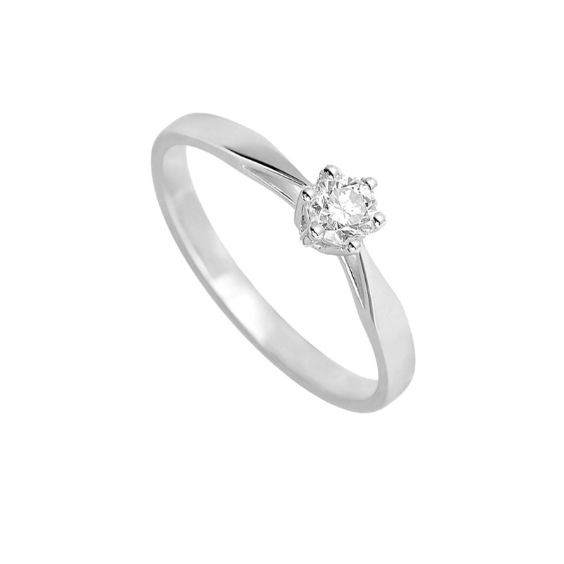 Bague Femme - Or 18 Carats - Diamant 0,23 Carats